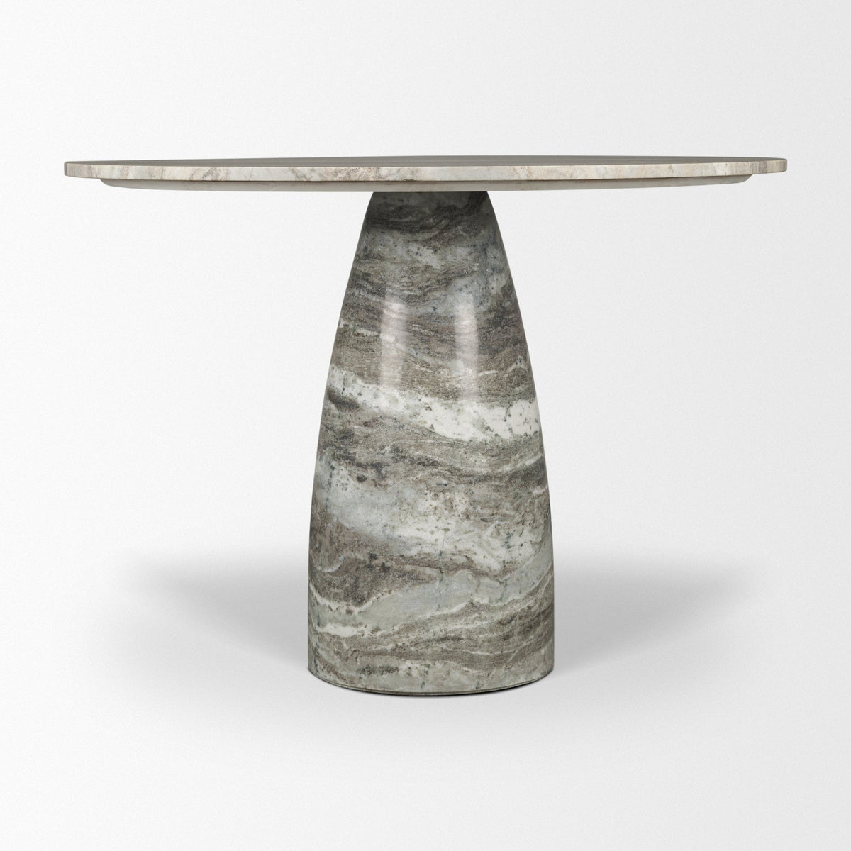 Allyson 42" Round Pedestal Dining Table | Marble | Seats 4 by Mercana at Eve Furniture