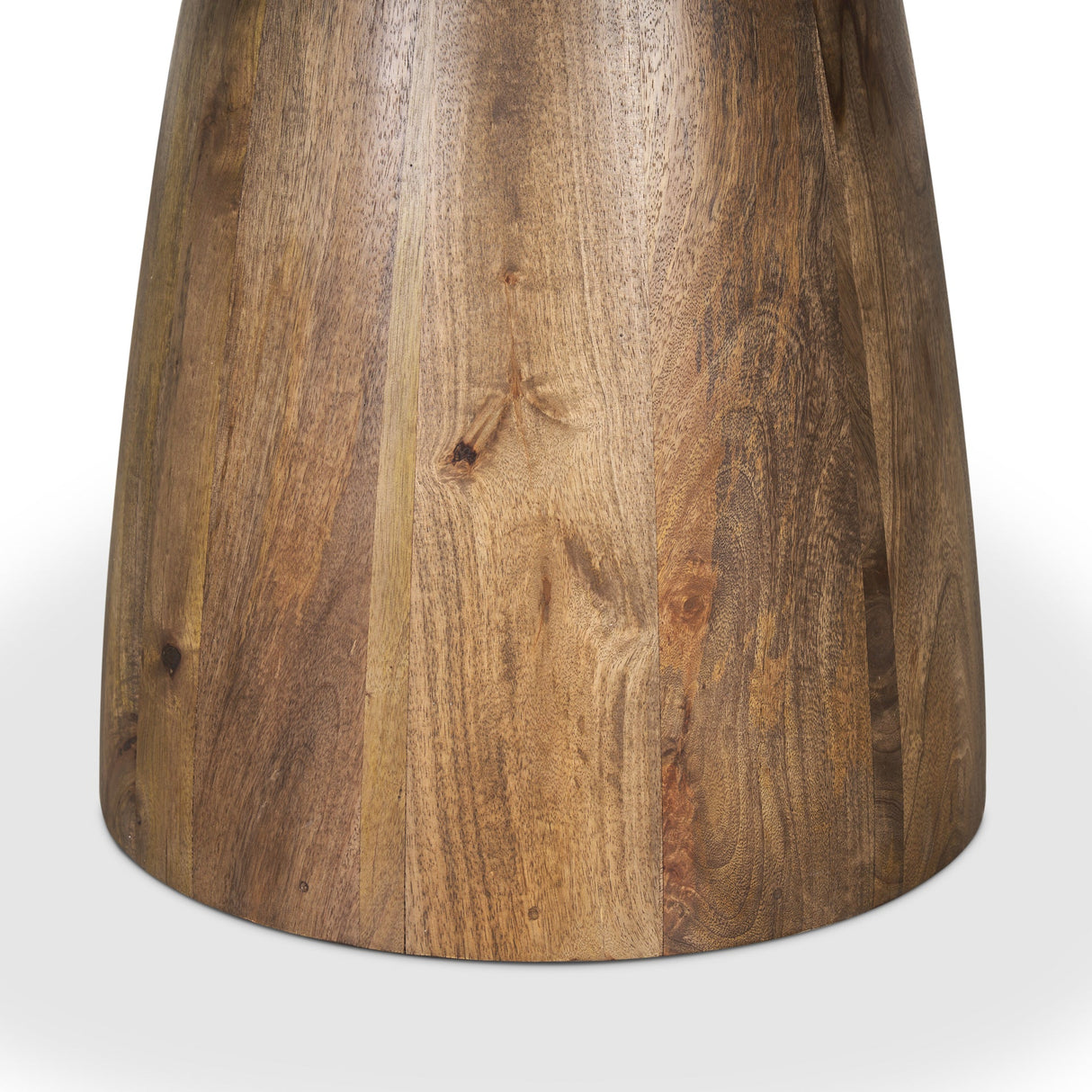 Allyson Round Brown Wood Pedestal w/ Savar Pink Marble Top Dining Table by Mercana at Eve Furniture