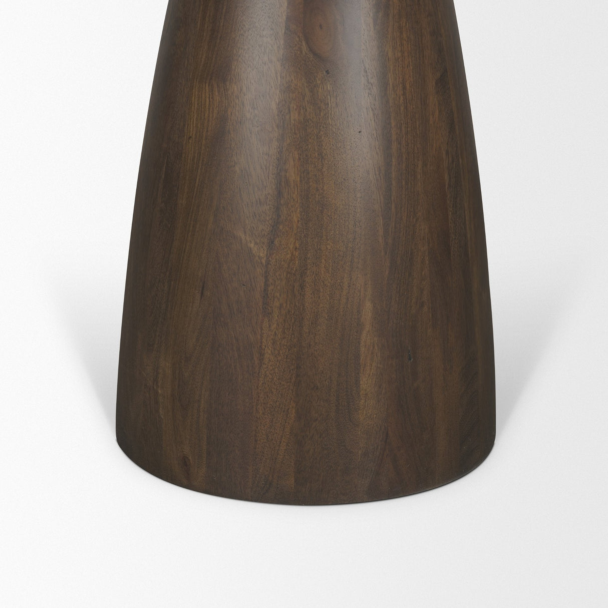 Allyson Round Dark Brown w/ Cappuccino Marble Pedestal Dining Table by Mercana at Eve Furniture