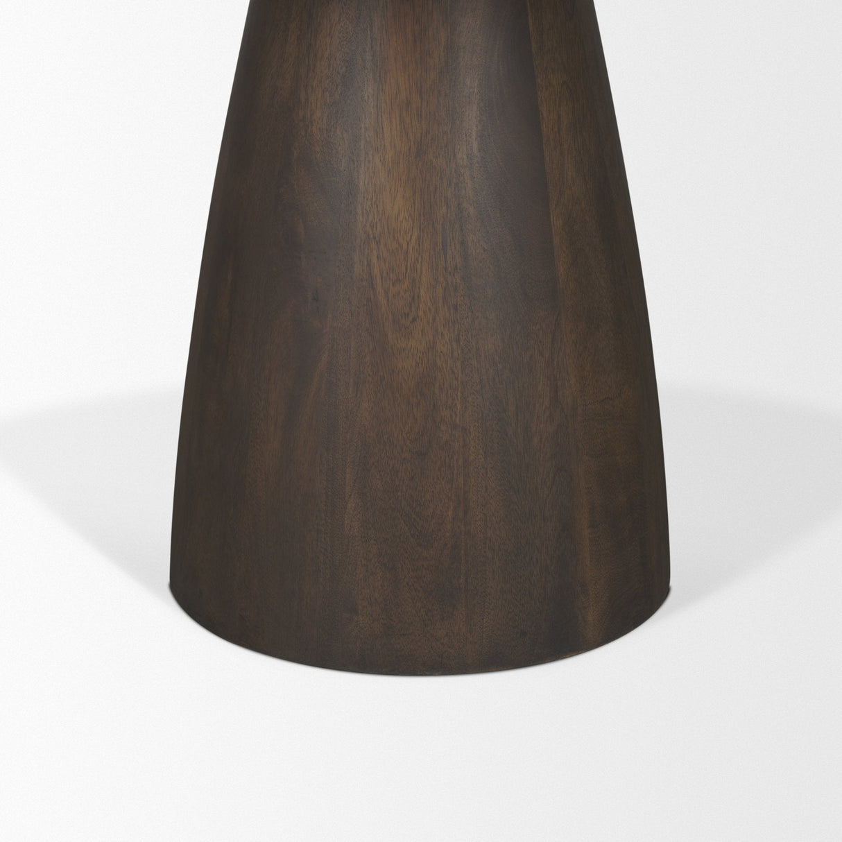 Allyson Round Dark Brown w/ Cappuccino Marble Pedestal Dining Table by Mercana at Eve Furniture