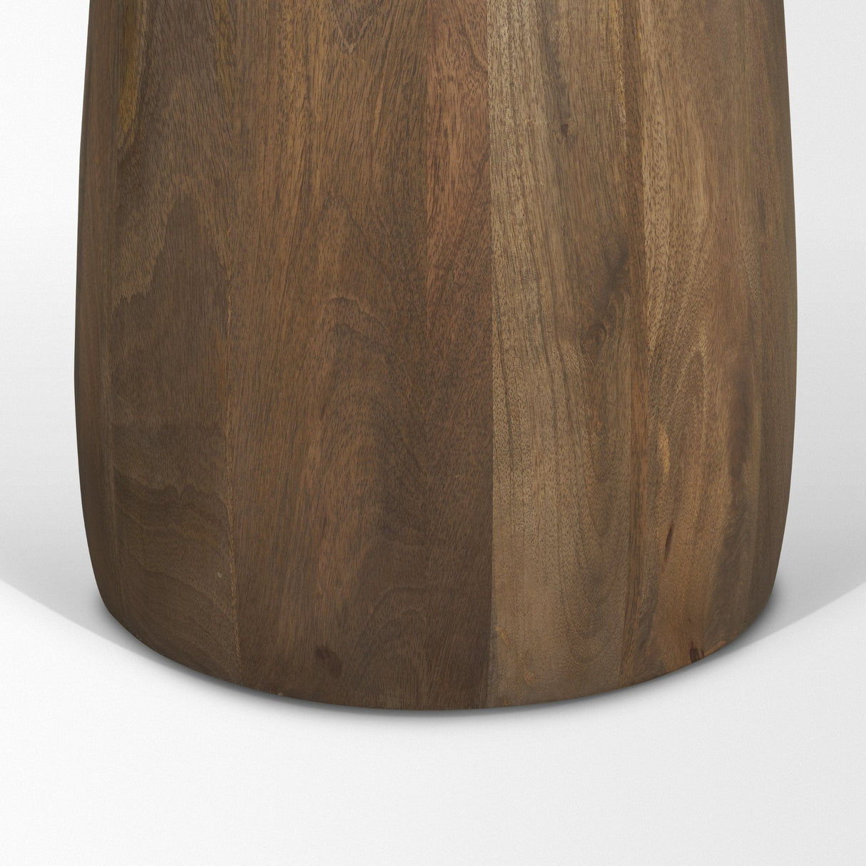 Allyson Round Medium Brown Wood w/ Pink Marble Top Bistro Table by Mercana at Eve Furniture