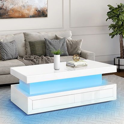 Alma White Coffee Table by New Era Innovations at Eve Furniture