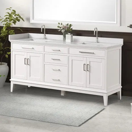 Almeria White Vanity Set with Mirror by Furniture of America at Eve Furniture