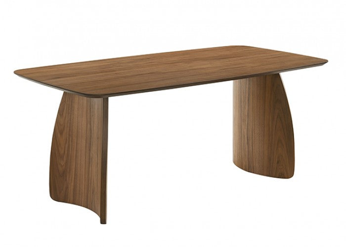 Alnwick Walnut/Beige 7-Piece Dining Room Set by Furniture of America at Eve Furniture