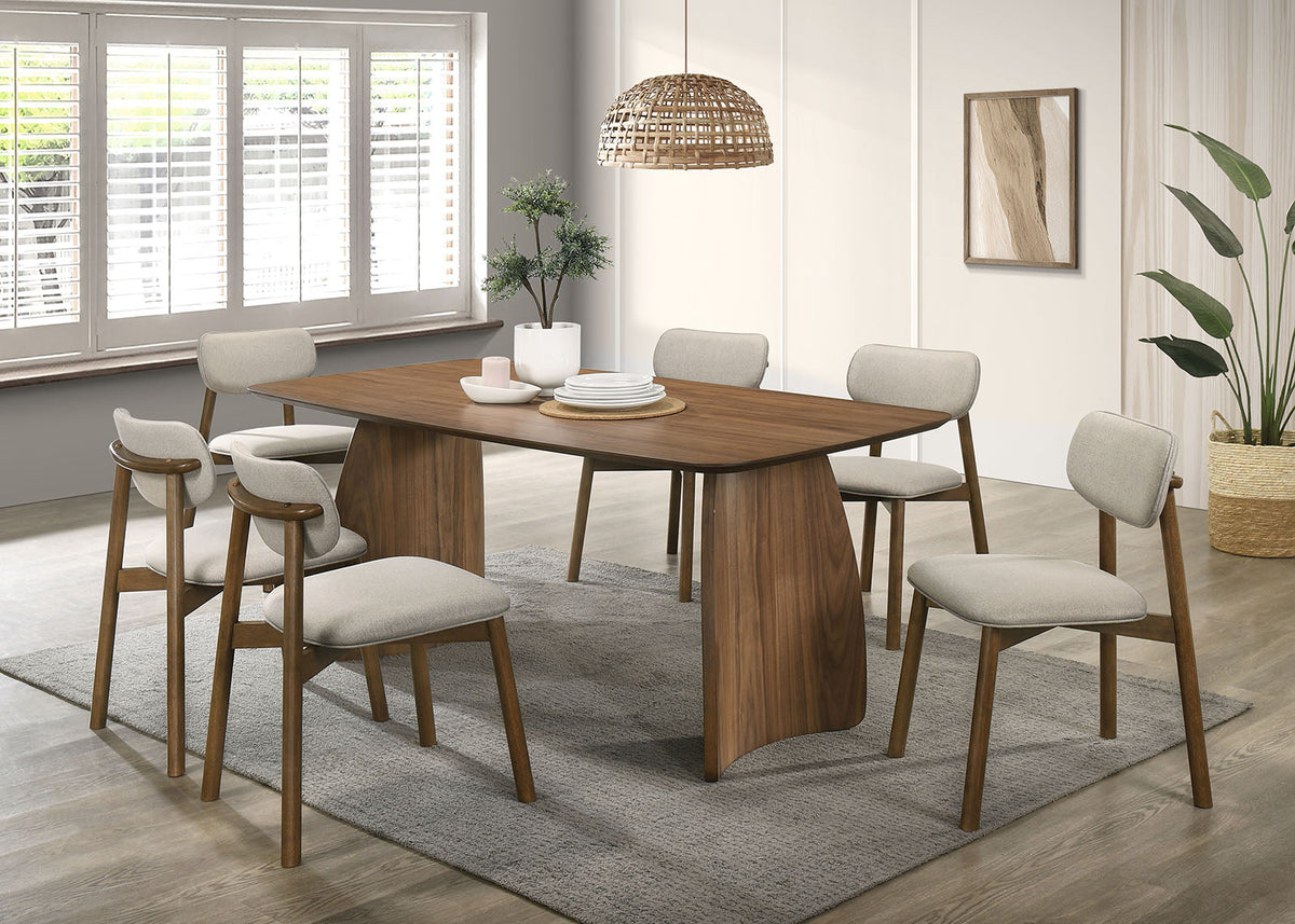 Alnwick Walnut/Beige Dining Table