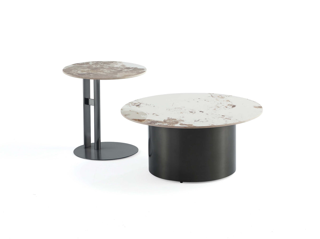 Alondra Coffee Table and End Table in Black (set of 2) by Manhattan Comfort at Eve Furniture