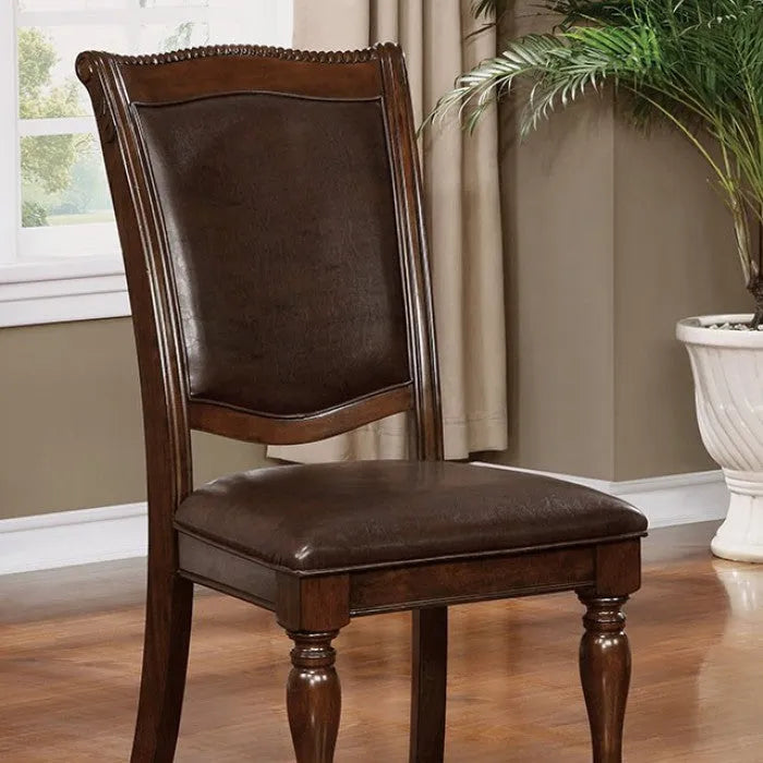Alpena Brown Cherry 9-Piece Dining Room Set by Furniture of America at Eve Furniture