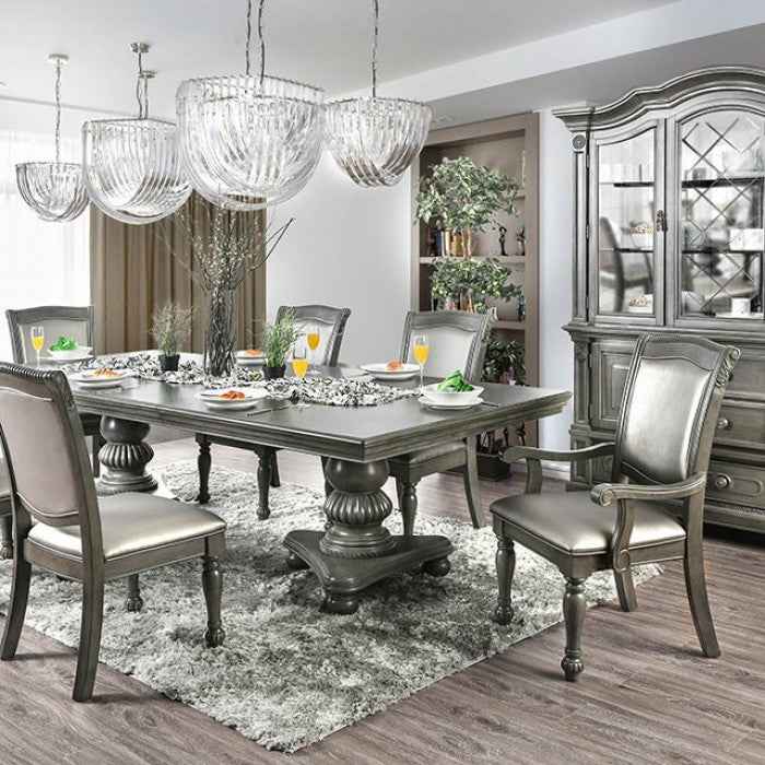 Alpena Gray 7-Piece Dining Room Set by Furniture of America at Eve Furniture