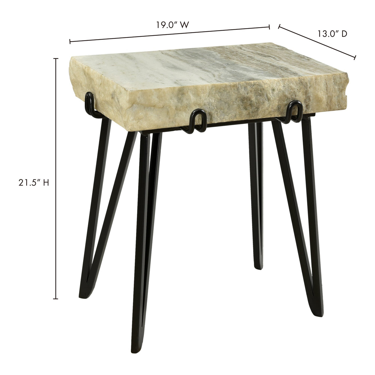Alpert Light Brown Accent Table by Moe's Home at Eve Furniture