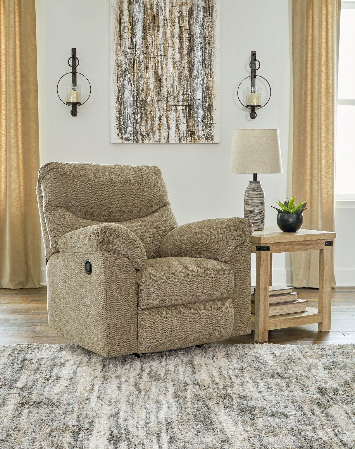 Alphons Briar Manual Recliner by Ashley at Eve Furniture
