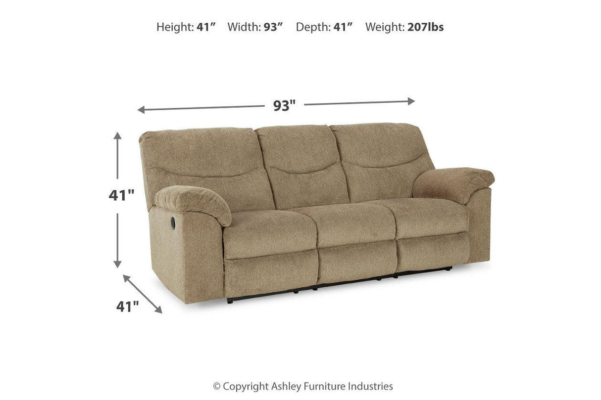 Alphons Briar Reclining Sofa, Loveseat and Recliner by Ashley at Eve Furniture