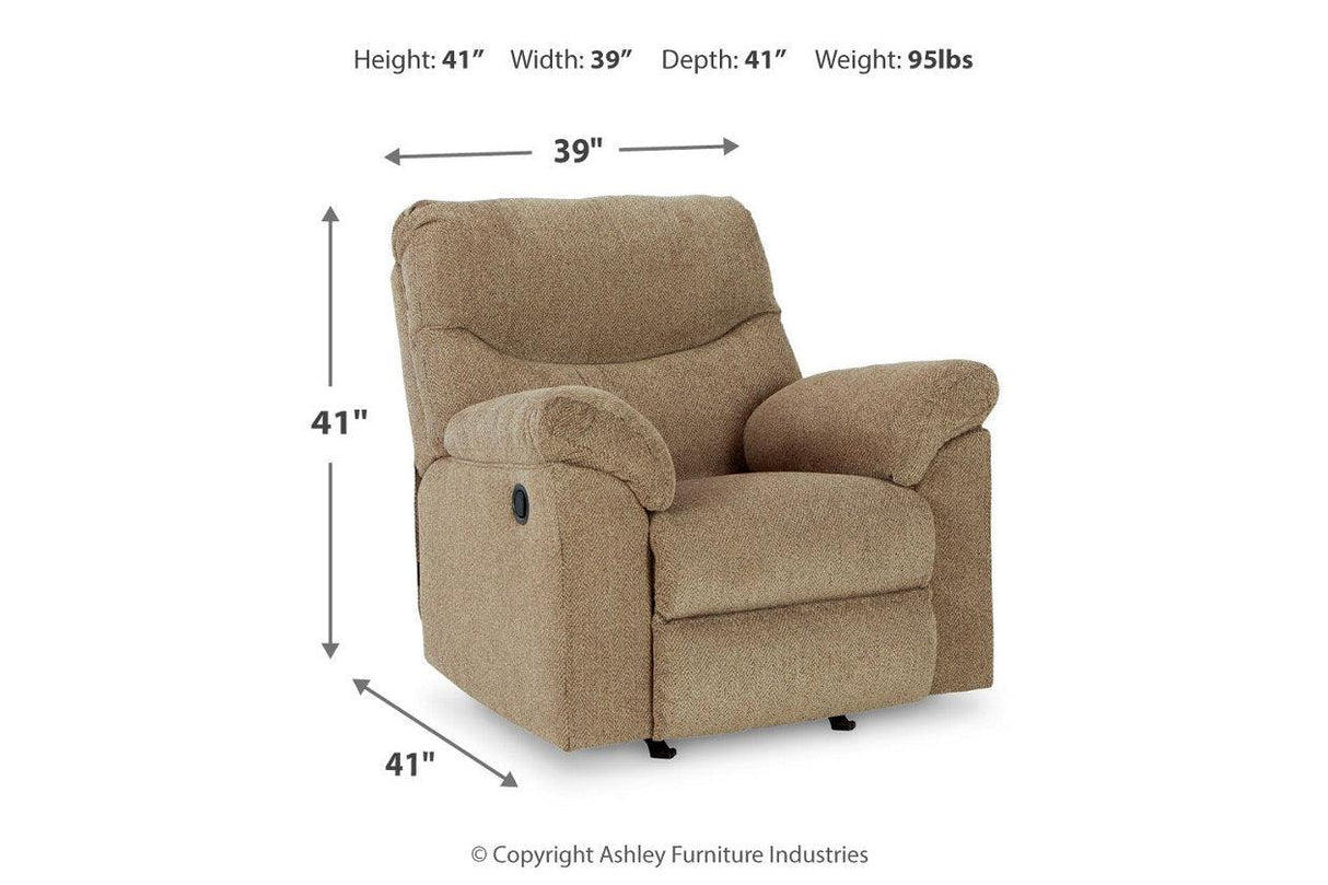 Alphons Briar Reclining Sofa, Loveseat and Recliner by Ashley at Eve Furniture