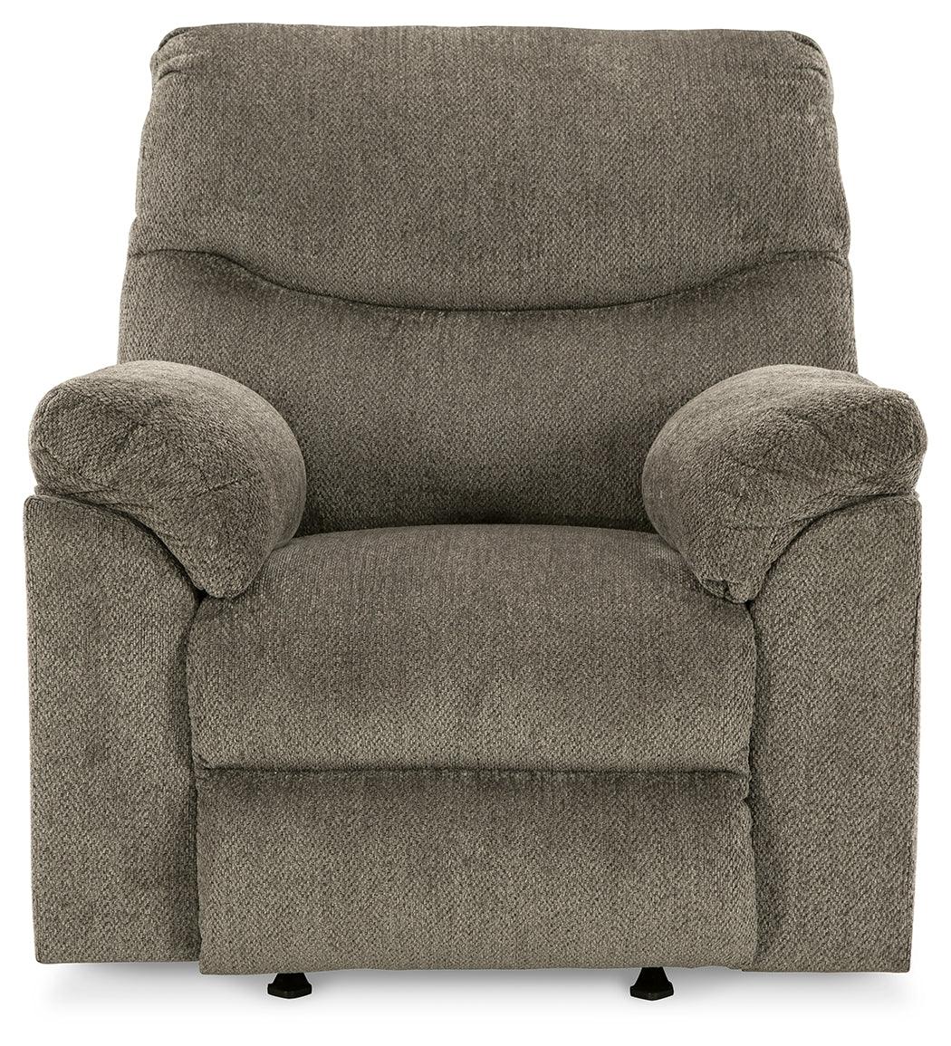 Alphons Putty Manual Recliner by Ashley at Eve Furniture