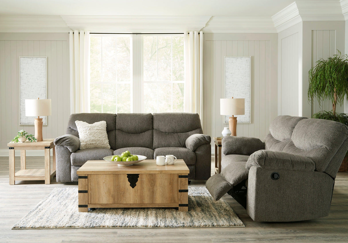 Alphons Putty Manual Reclining Living Room Set by Ashley at Eve Furniture