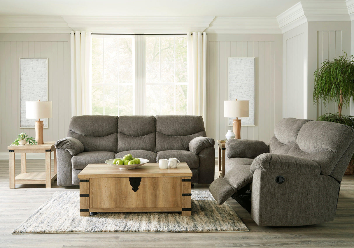 Alphons Putty Manual Reclining Living Room Set by Ashley at Eve Furniture