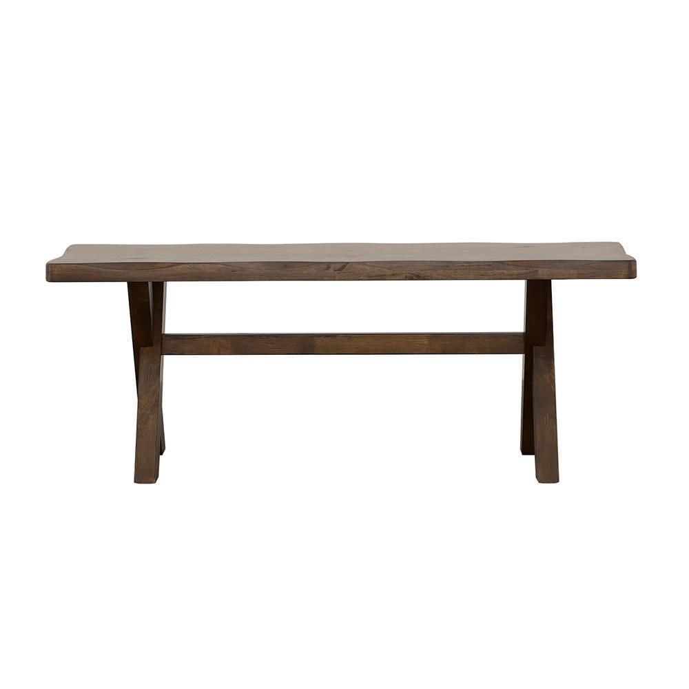 Alston Knotty Nutmeg X-Shaped Dining Bench by Coaster at Eve Furniture