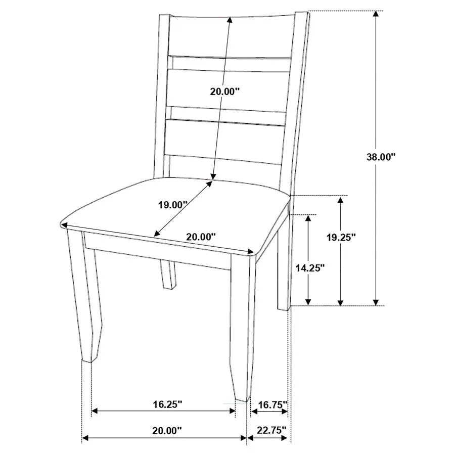 Alston Knotty Nutmeg/Gray 6-Piece Dining Set by Coaster at Eve Furniture