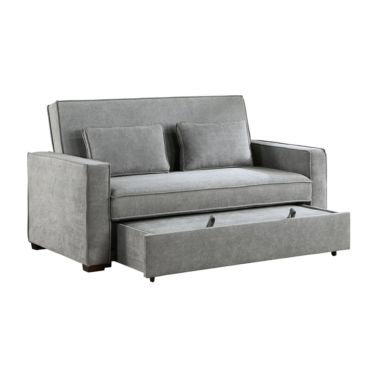 Alta Gray Convertible Studio Sofa with Pull-out Bed by Homelegance at Eve Furniture
