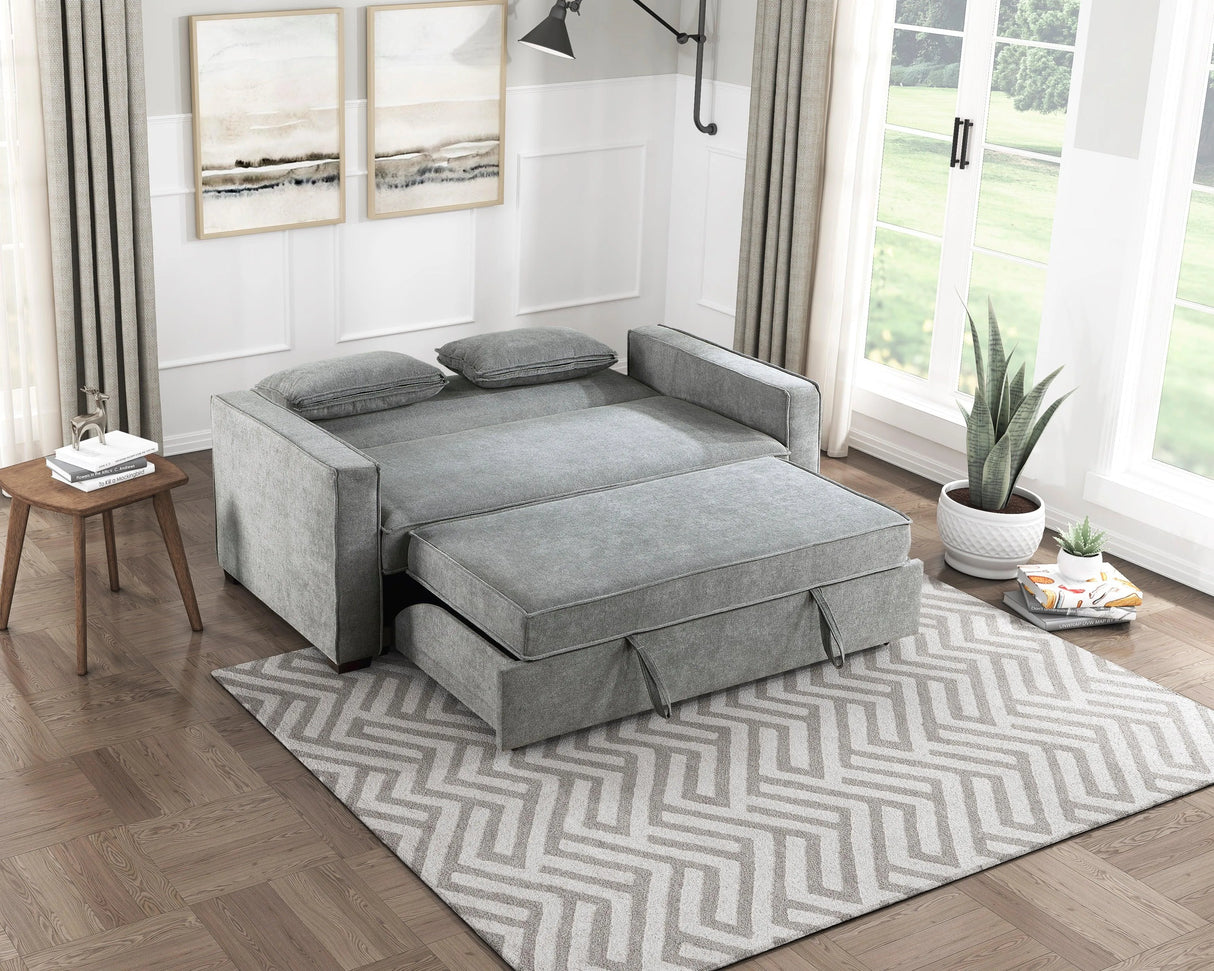 Alta Gray Convertible Studio Sofa with Pull-out Bed by Homelegance at Eve Furniture