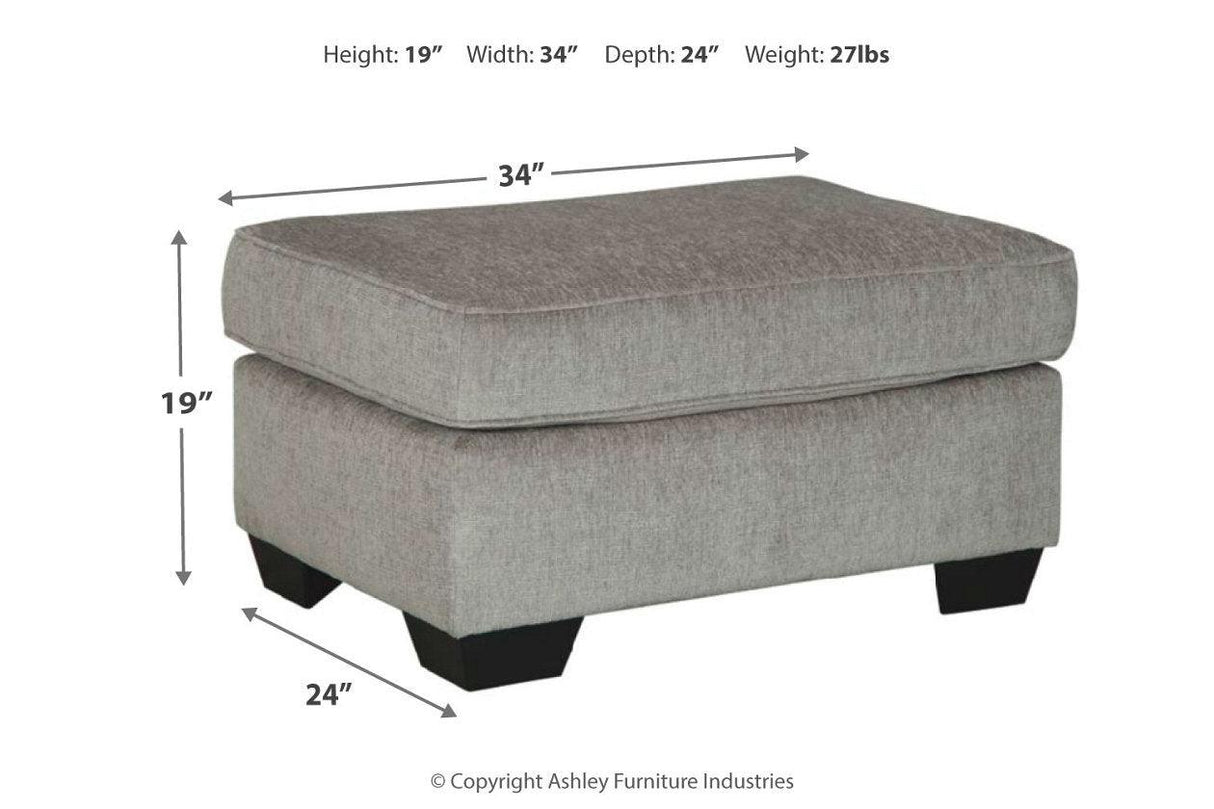 Altari Alloy Ottoman by Ashley at Eve Furniture