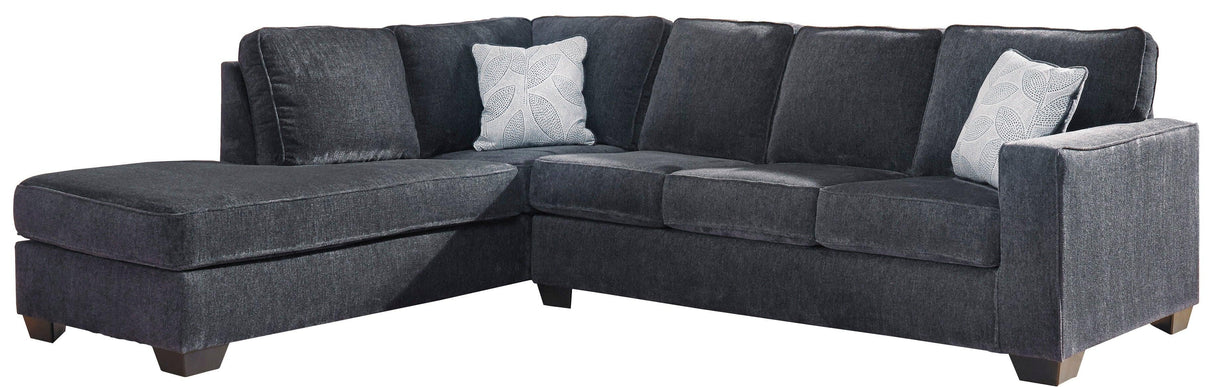 Altari Slate 2-Piece Left Arm Facing Chaise Sleeper Sectional by Ashley at Eve Furniture