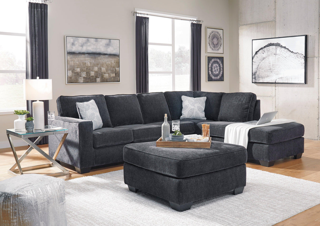 Altari Slate 2-Piece Right Arm Facing (RAF) Chaise Sectional by Ashley at Eve Furniture