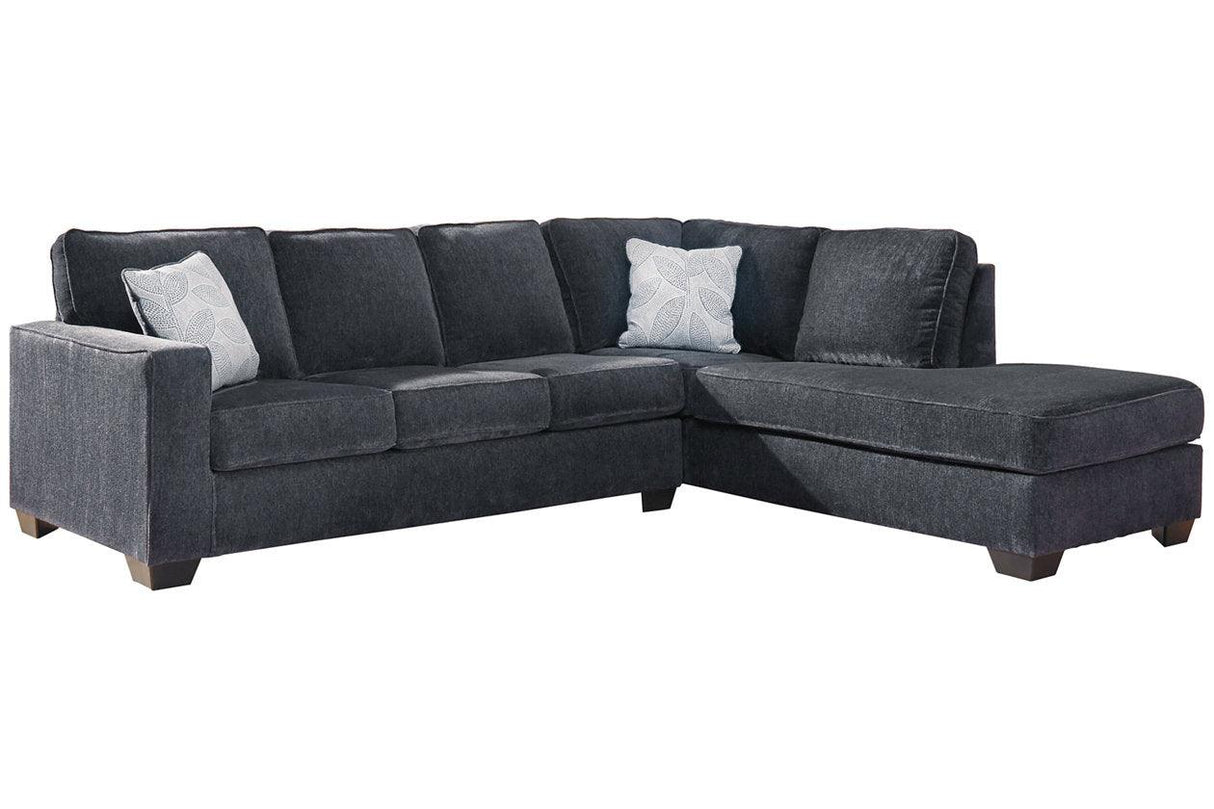 Altari Slate 2-Piece Right Arm Facing (RAF) Chaise Sectional by Ashley at Eve Furniture