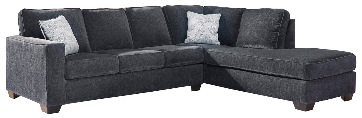 Altari Slate 2-Piece Right Arm Facing Chaise Sleeper Sectional by Ashley at Eve Furniture