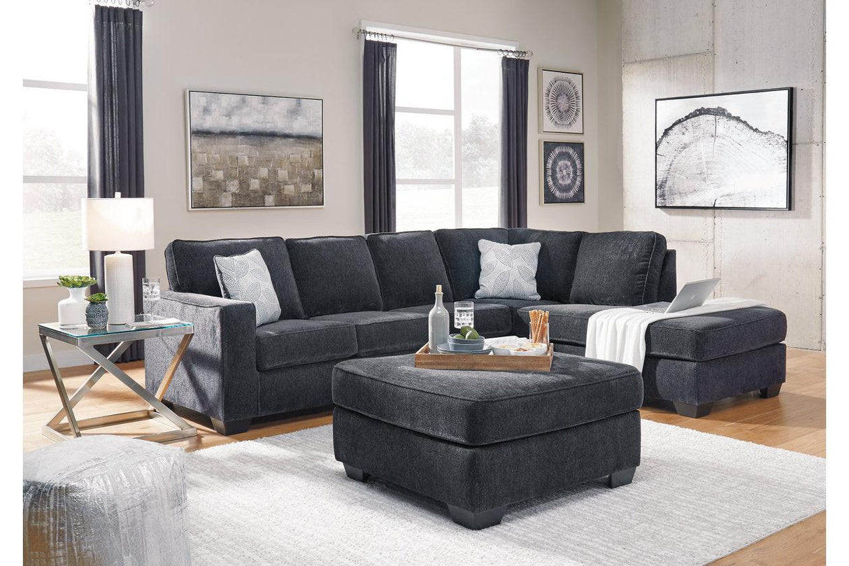 Altari Slate 2-Piece Sleeper Sectional with Chaise by Ashley at Eve Furniture