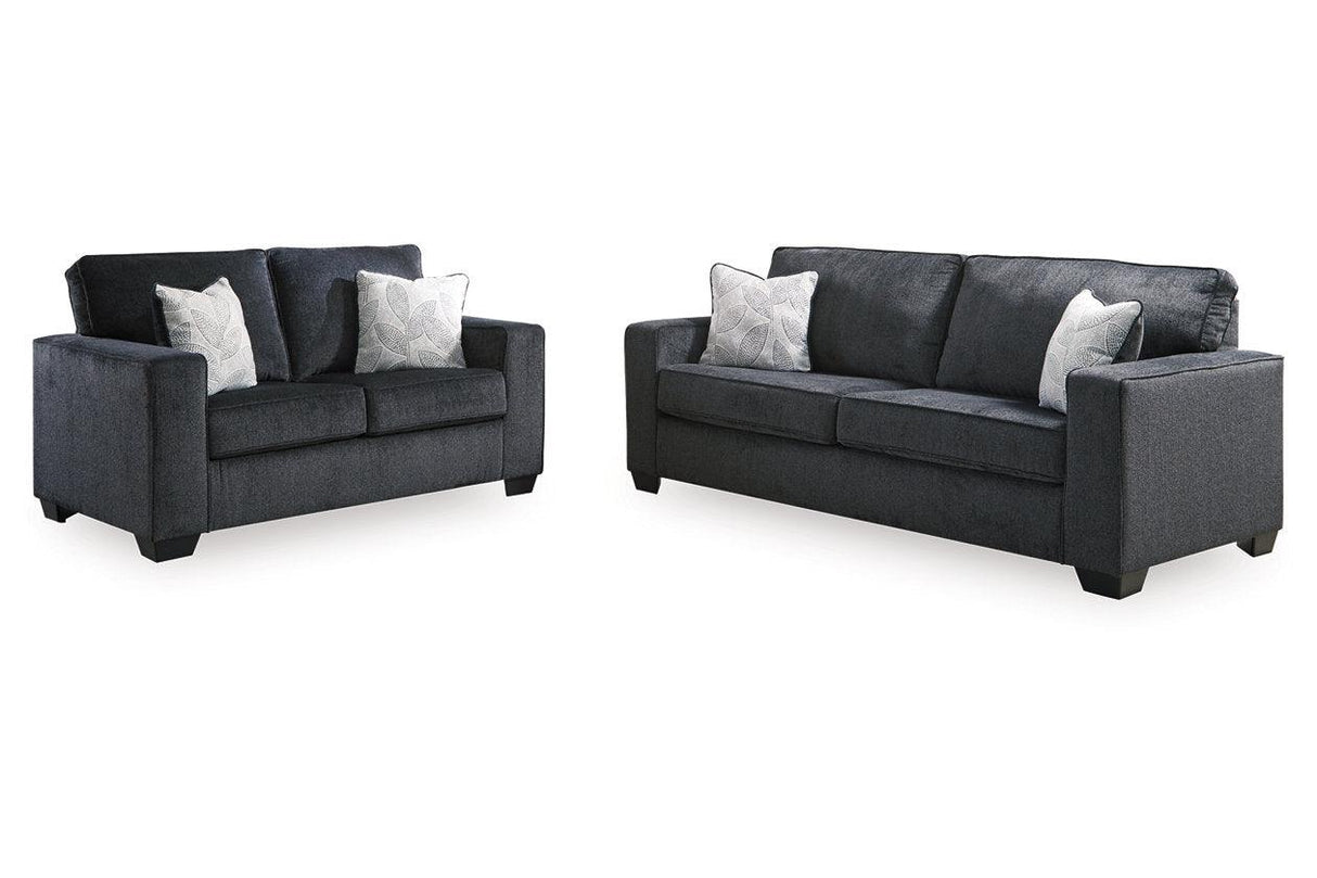 Altari Slate Sofa and Loveseat by Ashley at Eve Furniture
