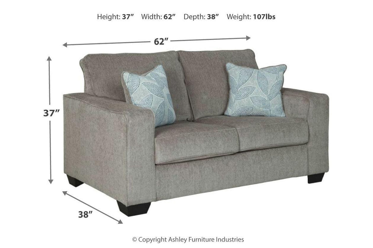 Altari Alloy Loveseat by Ashley at Eve Furniture
