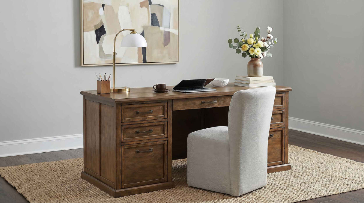 Altidore Distressed Brown 68-inch 7-drawer Executive Home Office Desk by Coaster at Eve Furniture