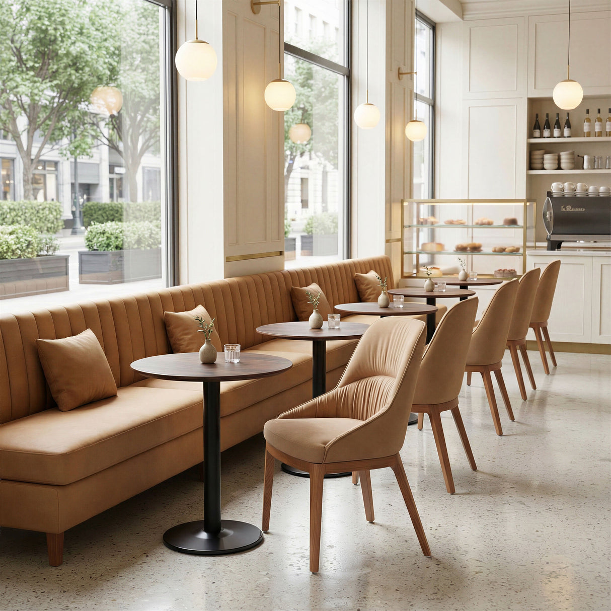 Alto Brown & Black Bistro Table by Zuomod at Eve Furniture