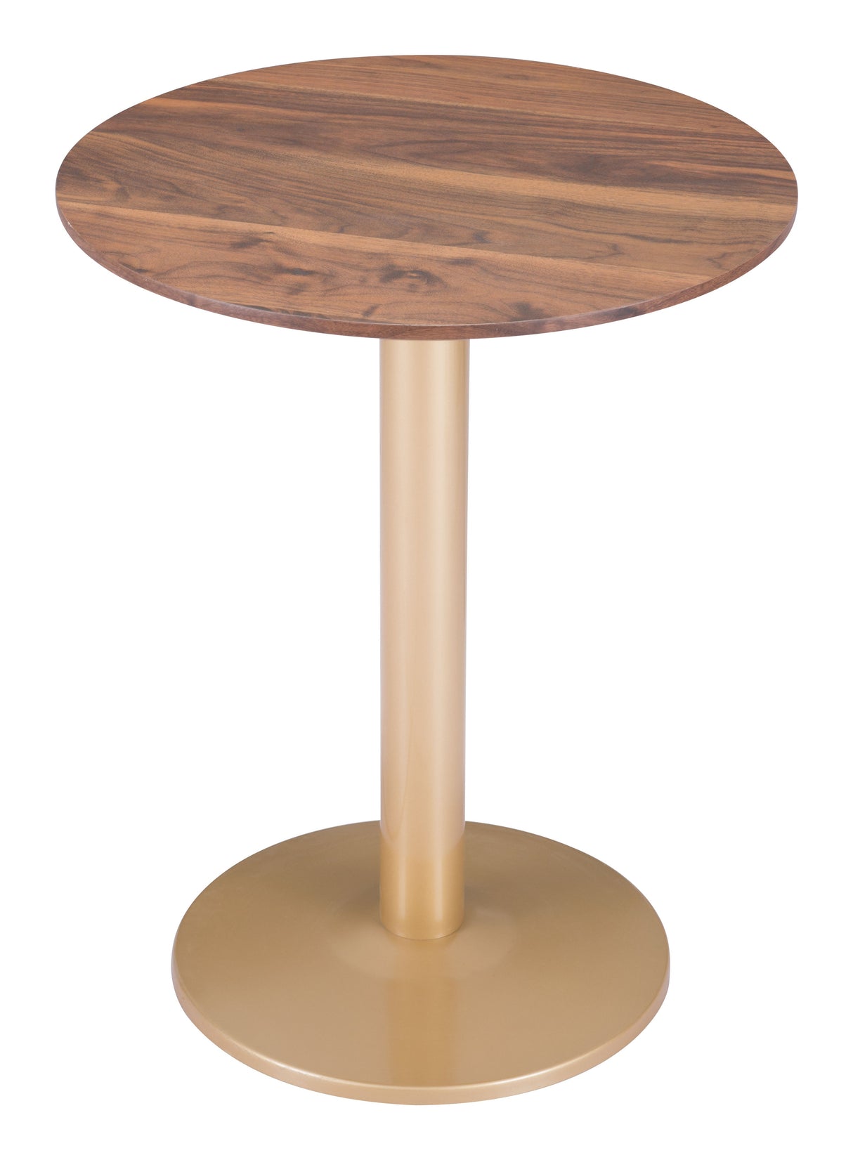 Alto Brown & Gold Bistro Table by Zuomod at Eve Furniture