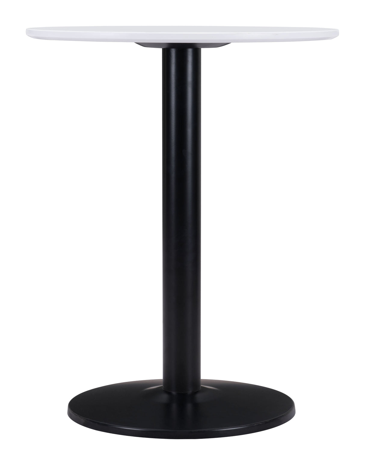 Alto White & Black Bistro Table by Zuomod at Eve Furniture