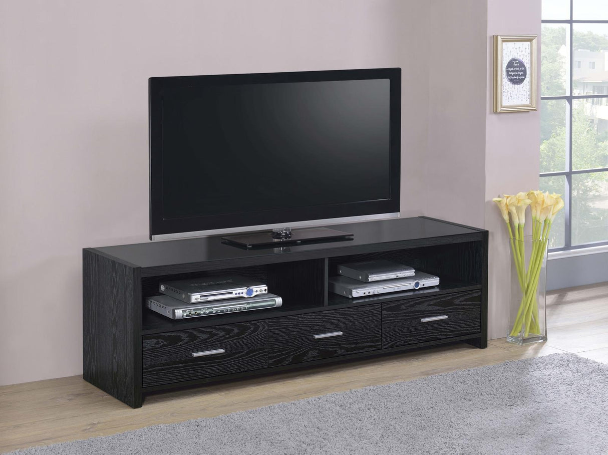 Alton Black Oak 62" 3-Drawer TV Console by Coaster at Eve Furniture