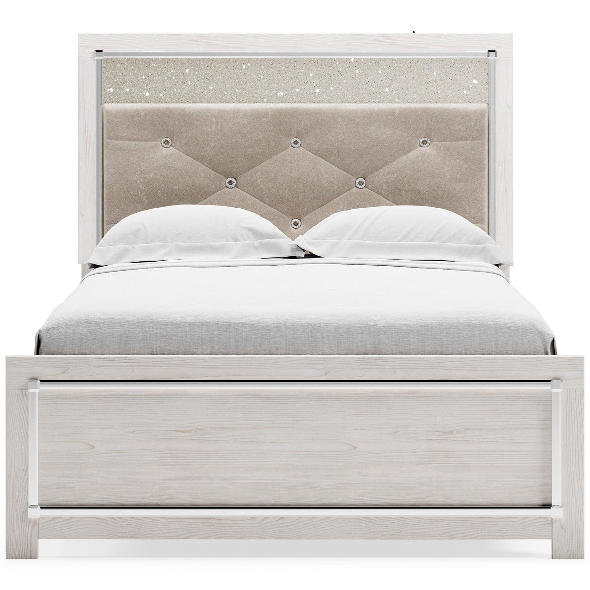 Altyra White LED Upholstered Panel Youth Bedroom Set by Ashley at Eve Furniture