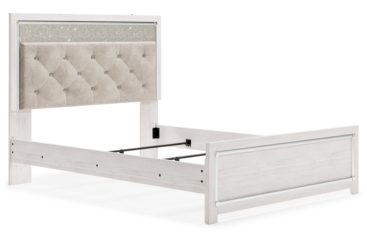 Altyra White Queen Upholstered Panel Bed by Ashley at Eve Furniture