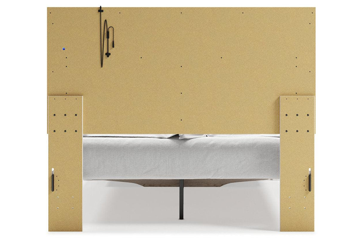 Altyra White Queen Upholstered Storage Platform Bed by Ashley at Eve Furniture