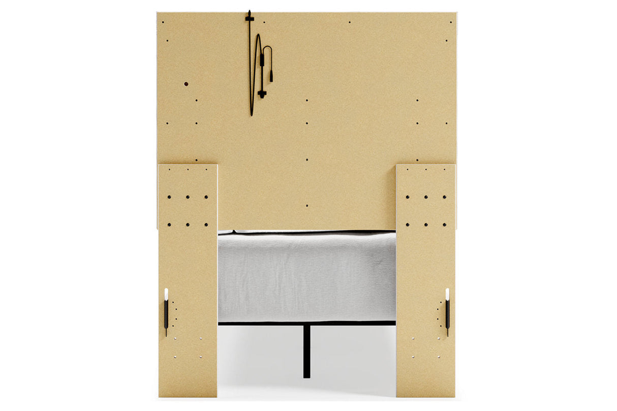 Altyra White Twin Upholstered Panel Bed by Ashley at Eve Furniture