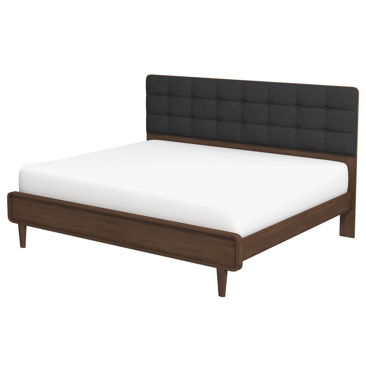 Alvarez Grey Fabric Platform Bed (King Size) by Ashcroft Furniture at Eve Furniture