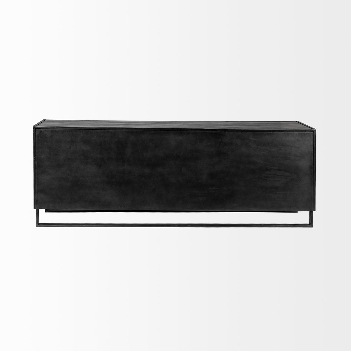 Alvin Brown Solid Wood With Black Metal Frame 3 Drawer 2 Cabinet Door Sideboard by Mercana at Eve Furniture