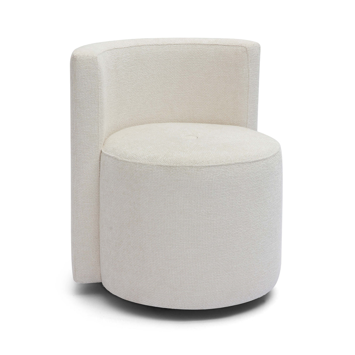 Alyssa Cream Chenille Rolling Desk Chair by TOV Furniture at Eve Furniture