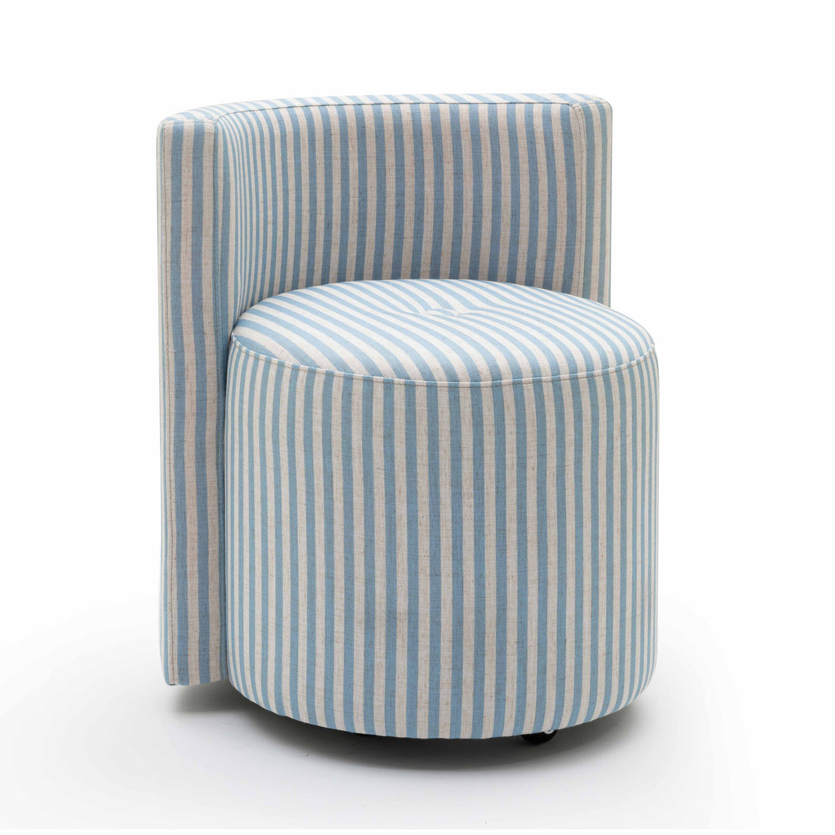 Alyssa Striped Performance Linen Rolling Desk Chair by TOV Furniture at Eve Furniture