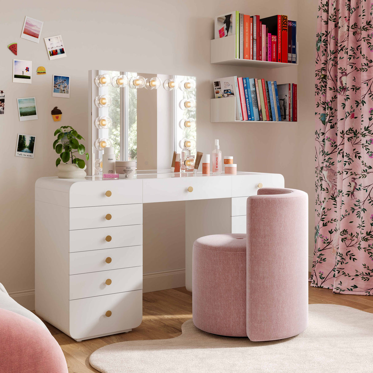 Alyssa Upcycled Velvet Rolling Desk Chair by TOV Furniture at Eve Furniture