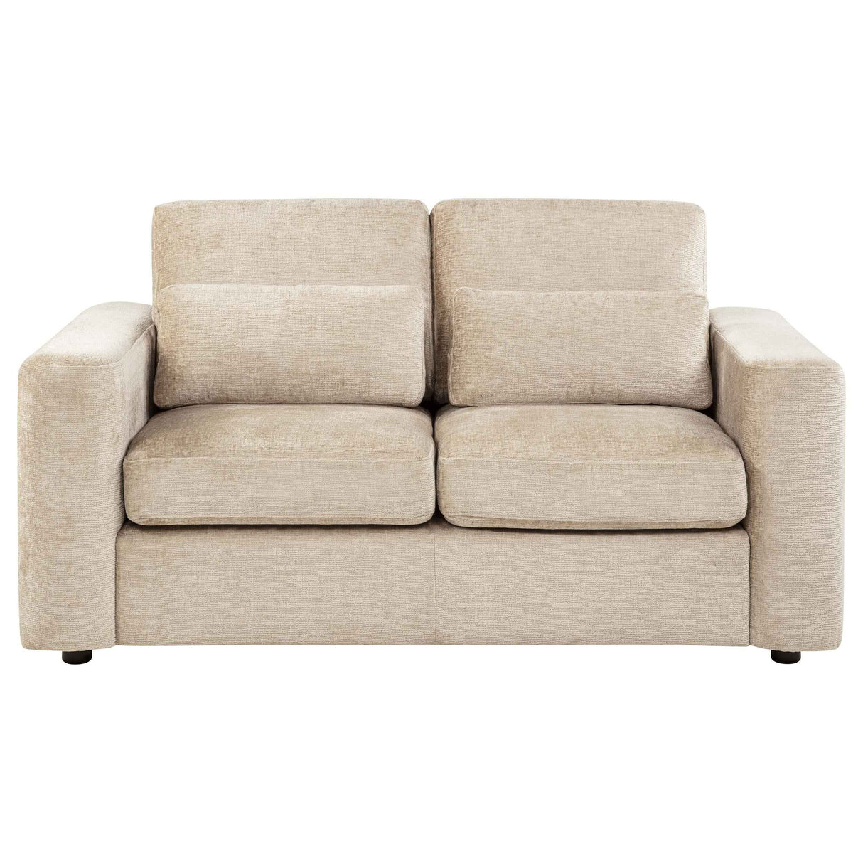 Amador Camel Chenille Upholstered Track Arm Loveseat by Coaster at Eve Furniture
