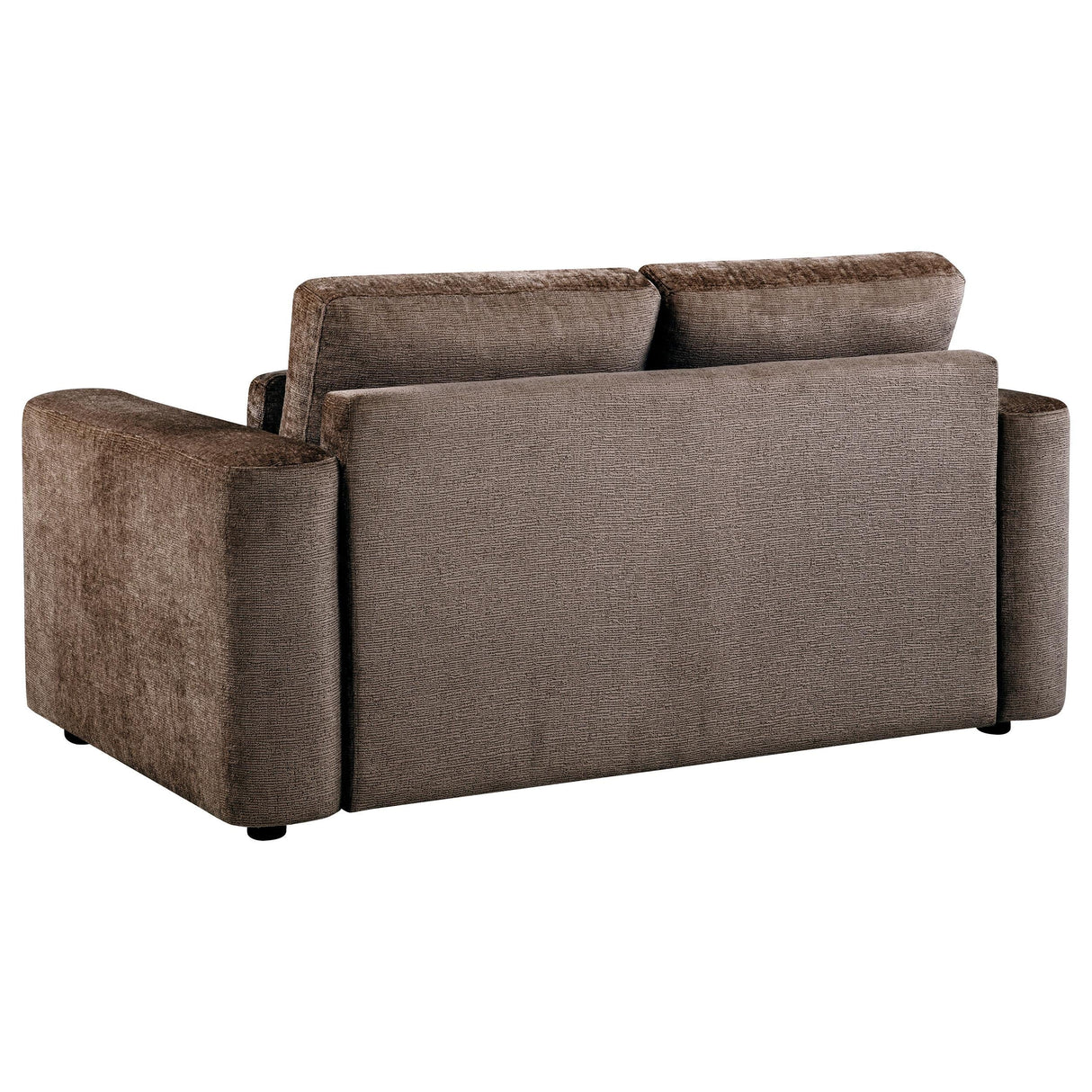 Amador Chocolate 2-Piece Chenille Upholstered Track Arm Living Room Set by Coaster at Eve Furniture