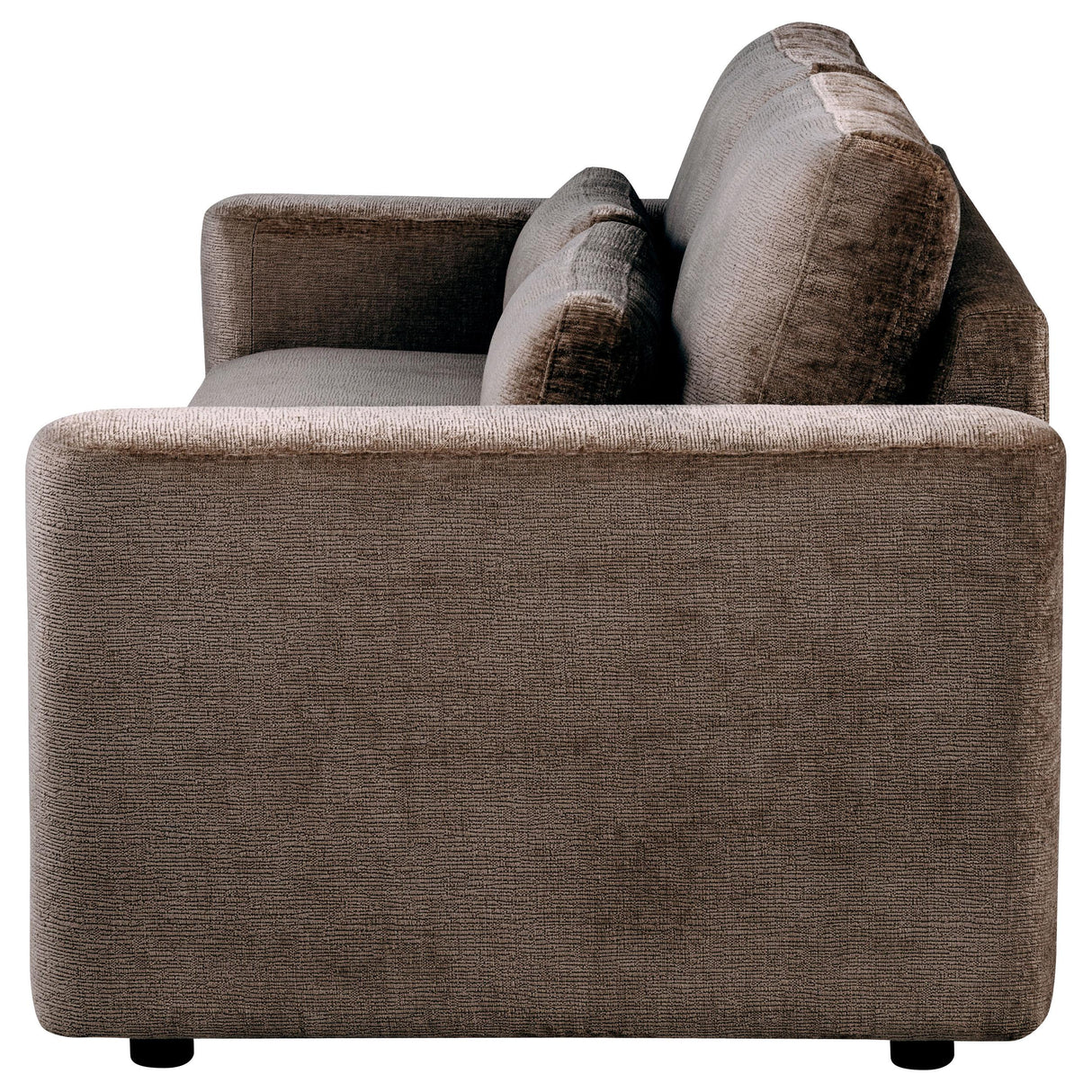 Amador Chocolate Chenille Upholstered Track Arm Sofa by Coaster at Eve Furniture