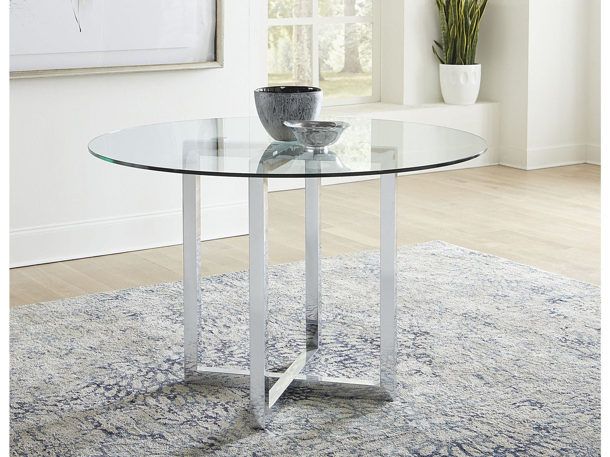 Amalfi 54 inch Round Glass Top Counter Table by Modus Furniture at Eve Furniture