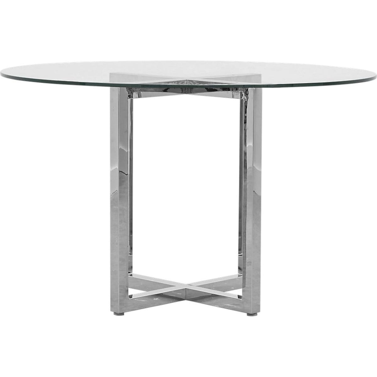 Amalfi 54-Inch Round Glass Top Counter Table by Modus Furniture at Eve Furniture